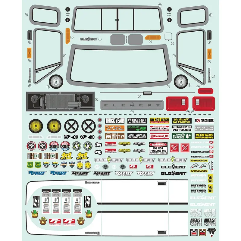 Team Associated - Sendero Hd Decal Sheet 1