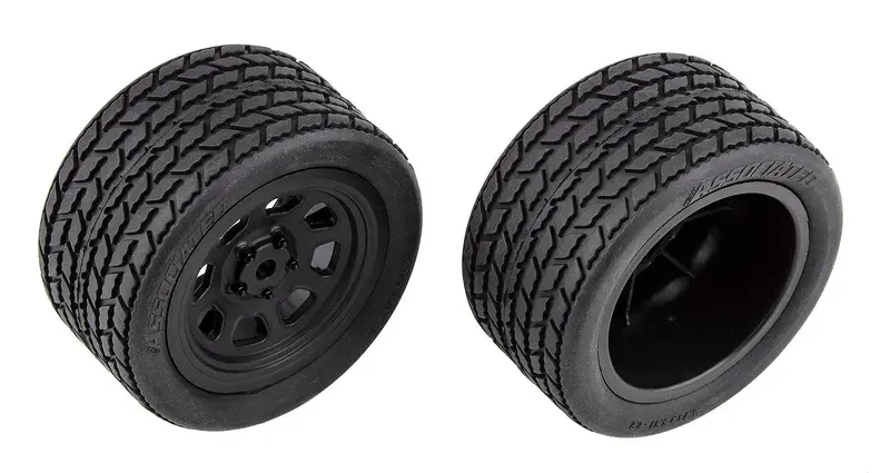 Team Associated - Sr10 Rear Wheels W/ Street Stock Tires, Mounted 1