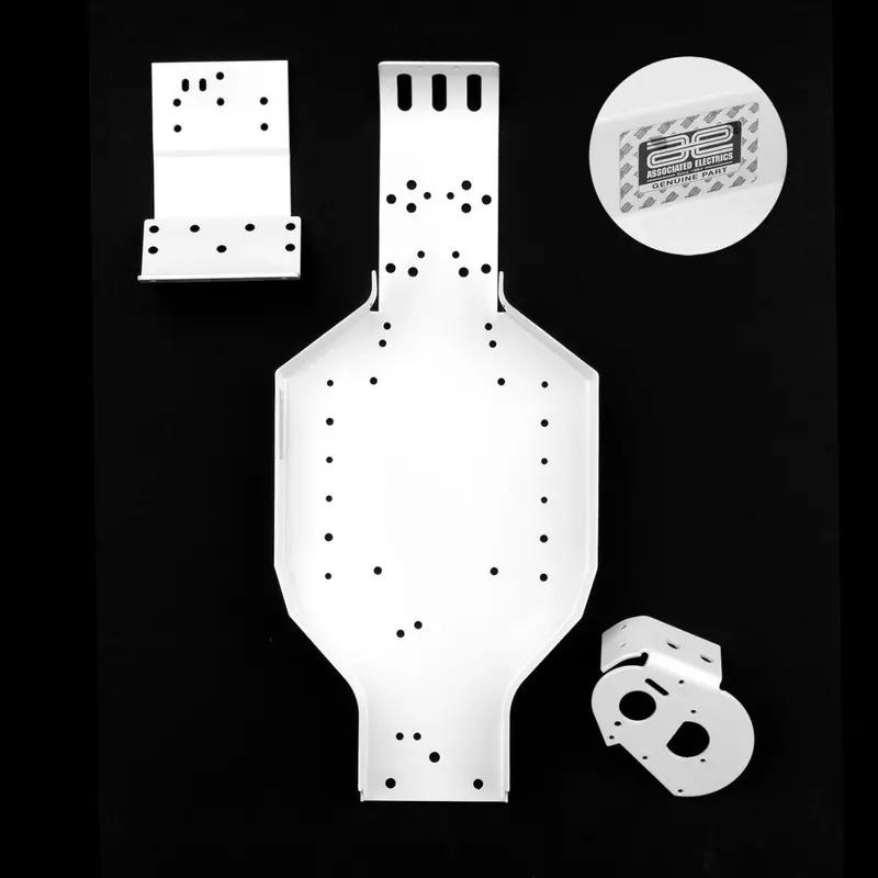 Team Associated - Vintage Rc10 White Chassis Set 1