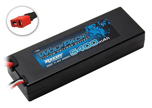 Team Associated - Wolfpack Lipo 5400Mah 35C 2S 7.4V With T-Plug 1