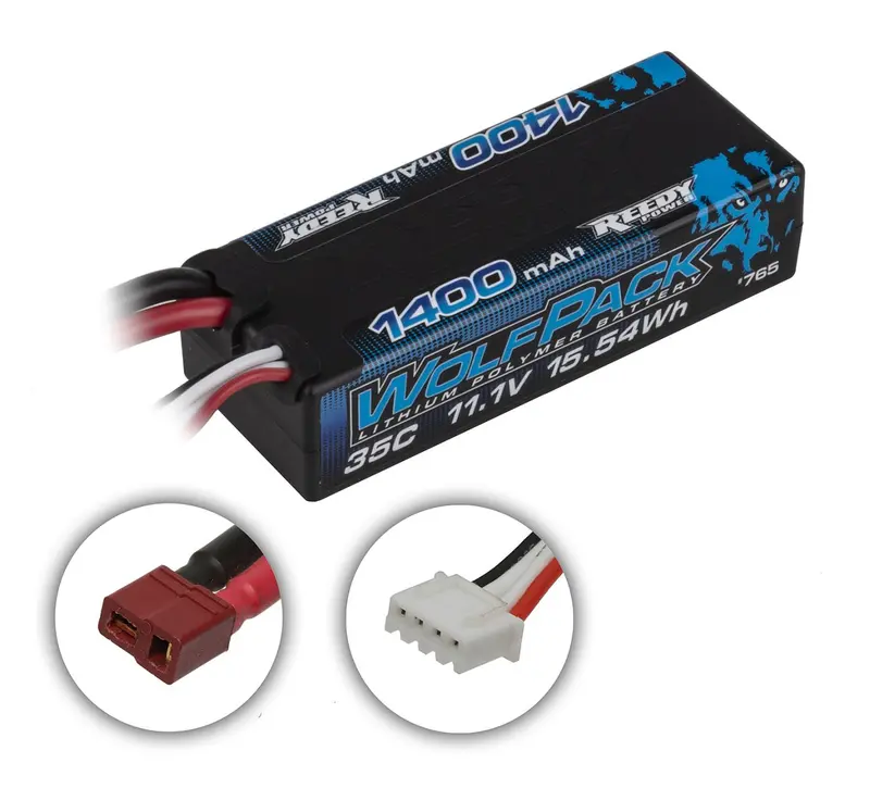 Team Associated - Wolfpack Lipo Mini 1400Mah 35C 3S 11.1V With T-Plug 1