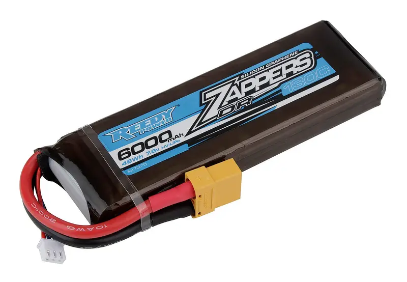 Team Associated - Zappers Dr 6000Mah 130C 7.6V High Voltage Lipo Battery (Soft) W/ Xt90 Plug 1