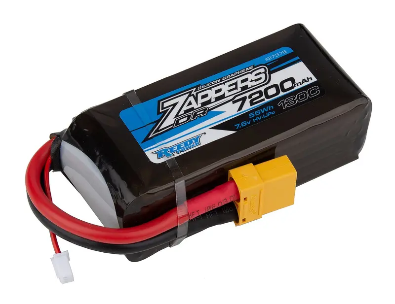 Team Associated - Zappers Dr 7200Mah 130C 7.6V High Voltage Shorty Lipo Battery, (Soft) W/Xt90 1