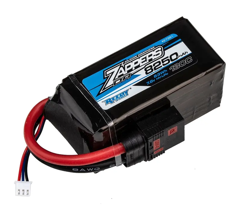 Team Associated - Zappers Dr 8250Mah 130C 7.6V W/Qs8 Hv-Lipo Drag Battery 1