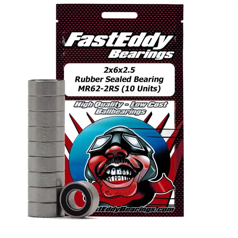 Team Fasteddy - Tamiya 620 Rubber Sealed Replacement Bearing 2X6x2.5Mm (10) 1
