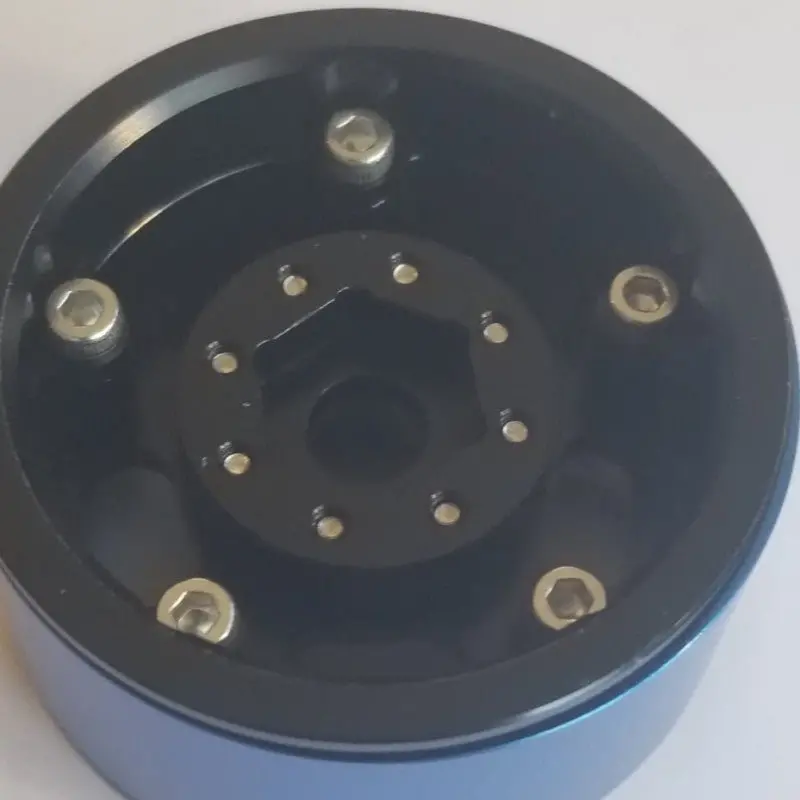 Team Knk - 1.55" Aluminum Beadlock 5 Slot Wheels - Black (1 Pair) 2