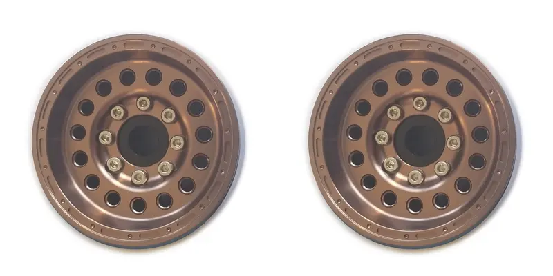 Team Knk - 1.55" Aluminum Beadlock Titan 2 Wheels - Bronze (1 Pair) 1