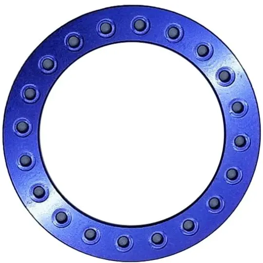 Team Knk - 1.9 Aluminum Beadlock Ring Style 11 Blue 1