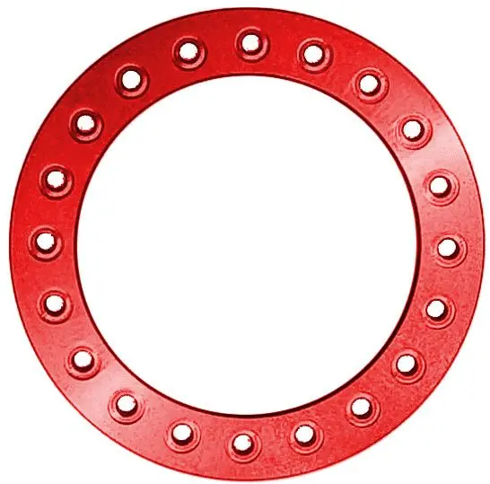 Team Knk - 1.9 Aluminum Beadlock Ring Style 11 Red 1