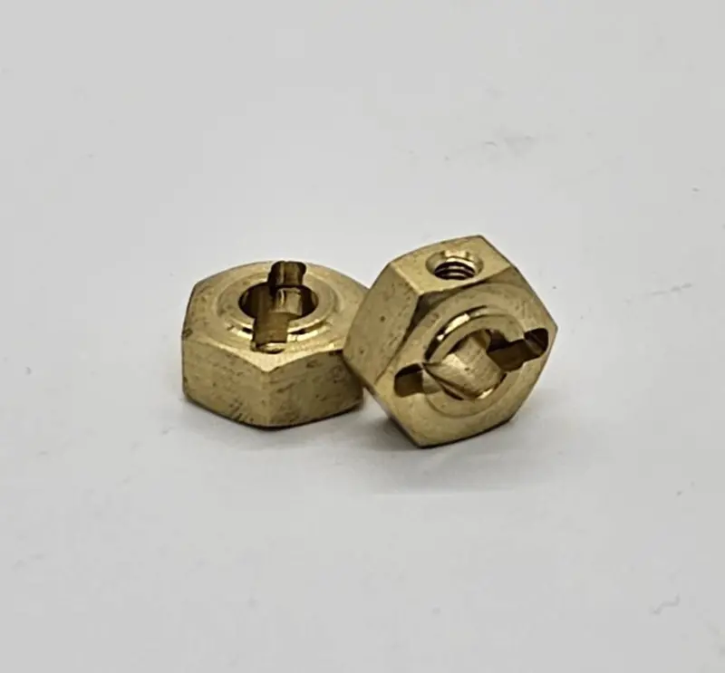 Team Knk - (2) 12Mm X 6Mm Wide Brass Hexes For Enduro 1