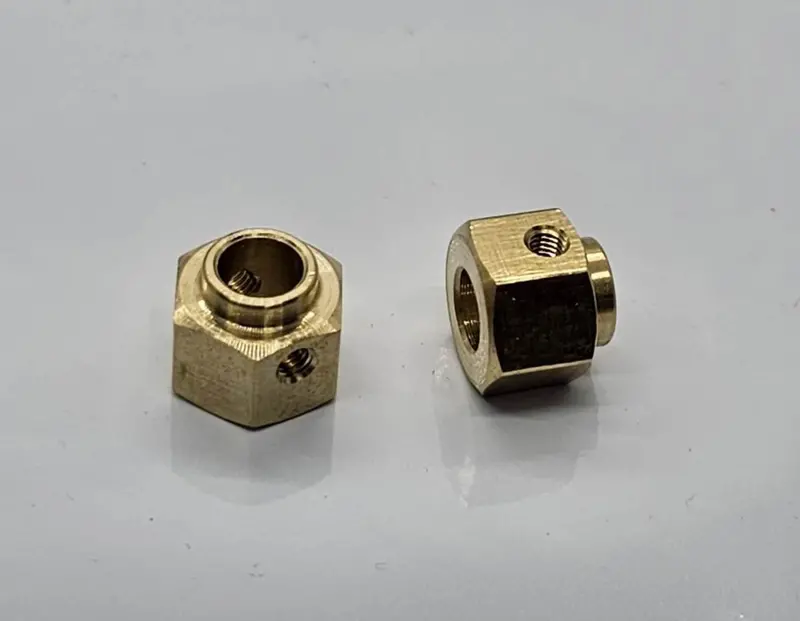 Team Knk - (2) 12Mm X 6Mm Wide Brass Hexes For Traxxas Trx4 1