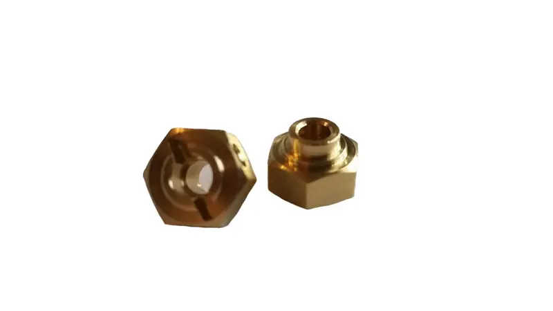 Team Knk - (2) 12Mm X 6Mm Wide Brass Hexes With Step 1