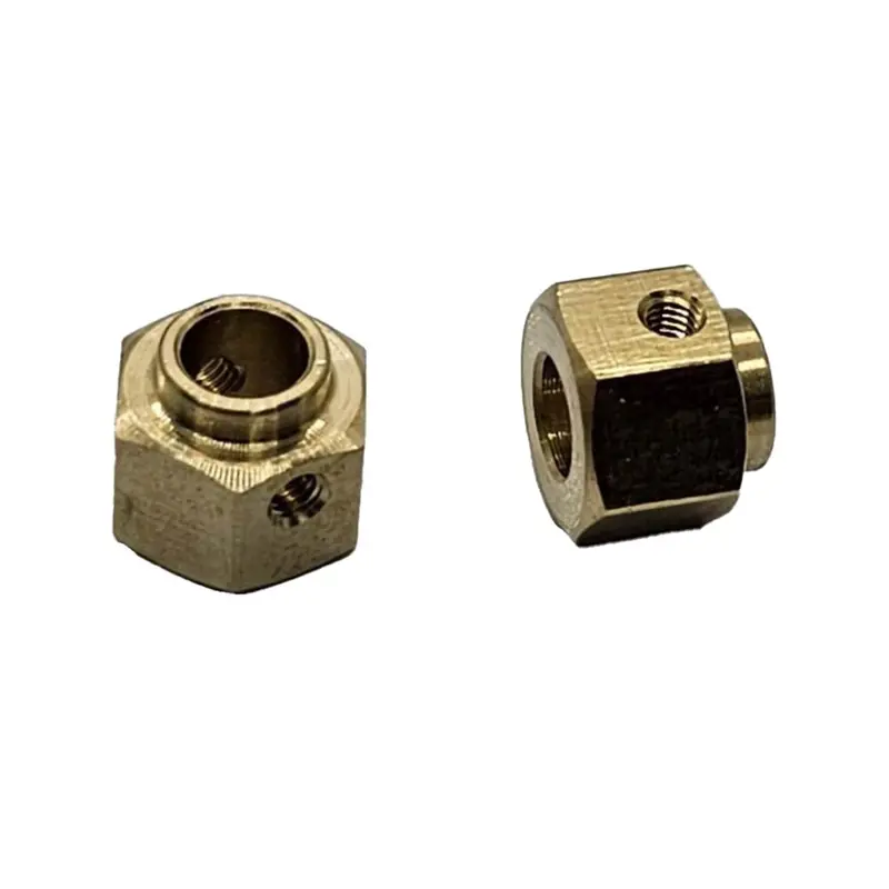 Team Knk - (2) 12Mm X 8Mm Wide Brass Hexes For Traxxas Trx4 1