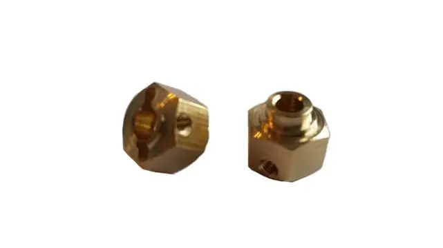Team Knk - (2) 12Mm X 8Mm Wide Brass Hexes With Step 1