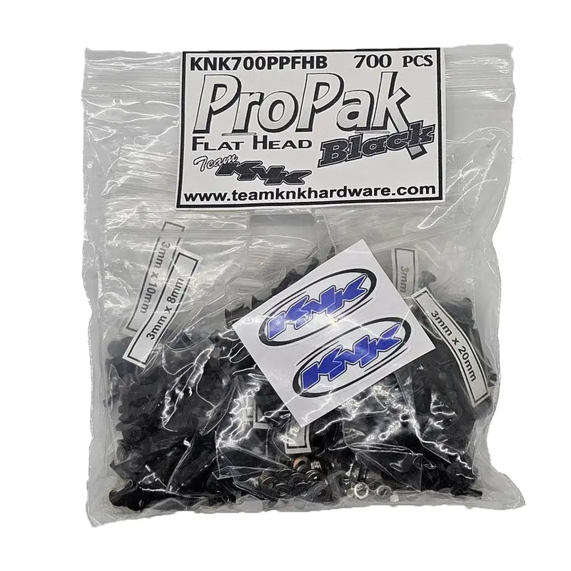 Team Knk - (700 Pcs) Flat Head Propak Black Oxide Bulk Bag 1