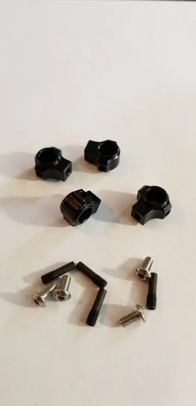 Team Knk - Black Aluminum Body Mounts W/Screw Pins Version 2 1