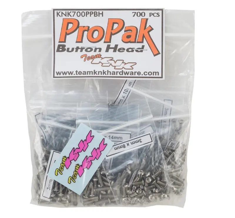 Team Knk - Button Head Pro Pak - 700 Piece Stainless Bulk Bag 1