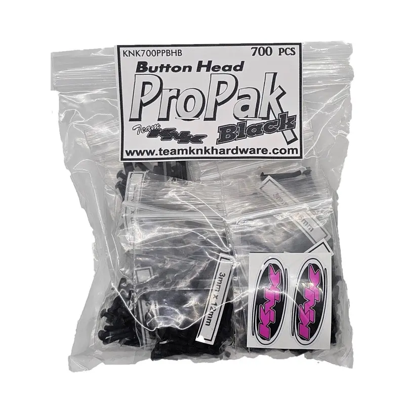 Team Knk - Button Head Pro Pak Black - 700 Piece Black Oxide Bulk Bag 1