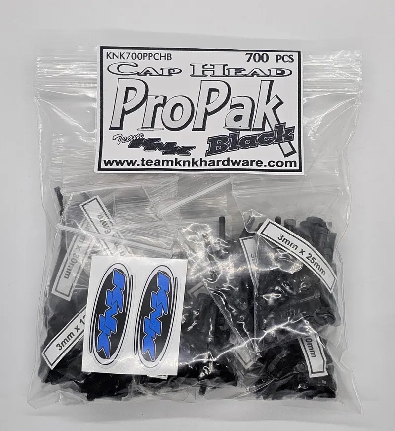 Team Knk - Cap Head Pro Pak Black - 700 Piece Black Oxide Bulk Bag 1