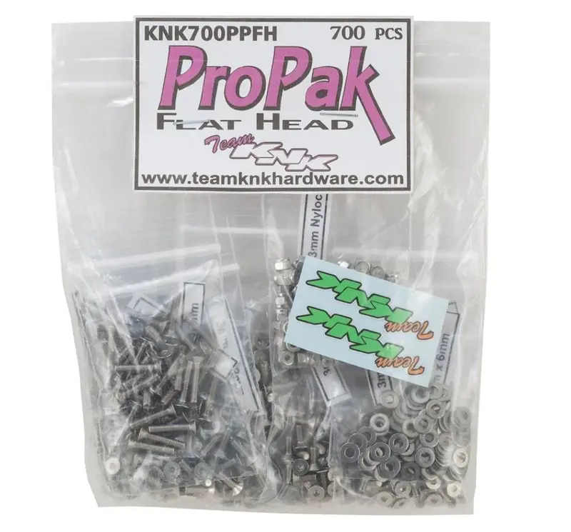 Team Knk - Flat Head Pro Pak - 700 Piece Stainless Bulk Bag 1