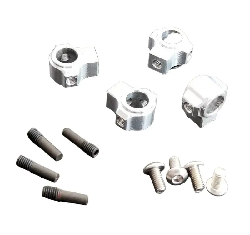Team Knk - Natural Aluminum Body Mounts W/Screw Pins Version 2 1