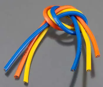 Tq Wire - 10 Gauge Super Flexible Wire - 1' Ea. Blue, Yellow, Orange 1