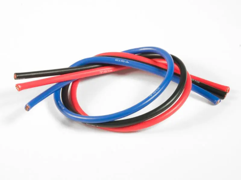 Tq Wire - 13 Gauge Super Flexible Wire- 1' Ea. Black, Red, Blue 1