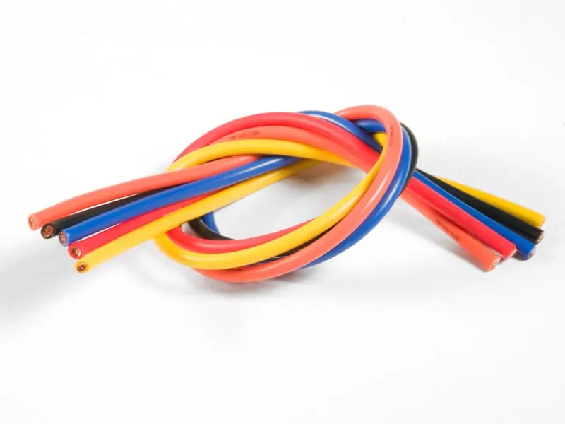Tq Wire - 13 Gauge Super Flexible Wire- 1' Ea. Black, Red, Blue, Yellow, Orange 1