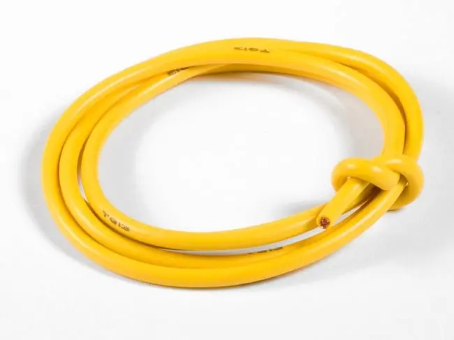 Tq Wire - 13 Gauge Super Flexible Wire- Yellow 3' 1