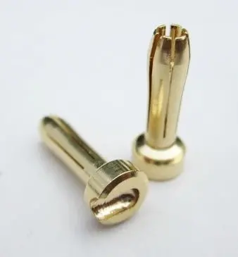 Tq Wire - 4Mm Hd Male Bullets (Charger Side, Pr.) Gold 1