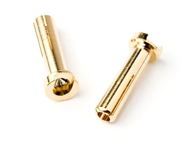 Tq Wire - 4Mm Male Bullets Low Profile (Pr.) Gold 14Mm 1