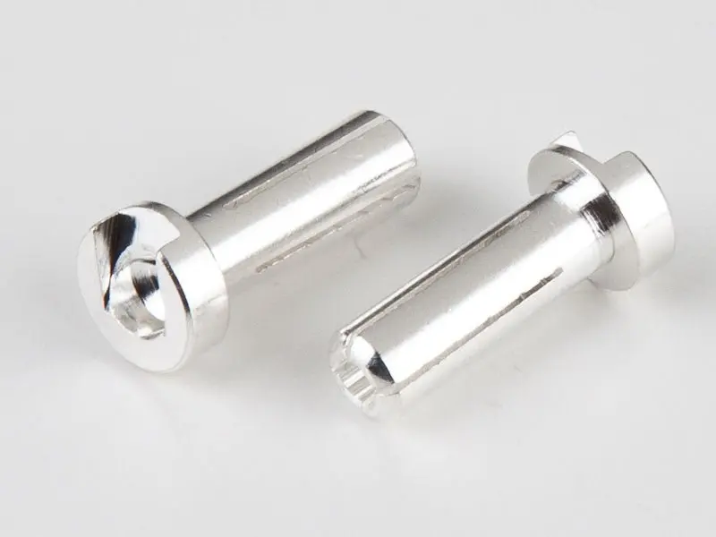 Tq Wire - 4Mm Male Bullets Low Profile (Pr.) Silver 14Mm 1