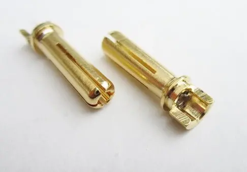 Tq Wire - 4Mm Male Bullets Narrow-Top (Pr.) Gold 18Mm 1