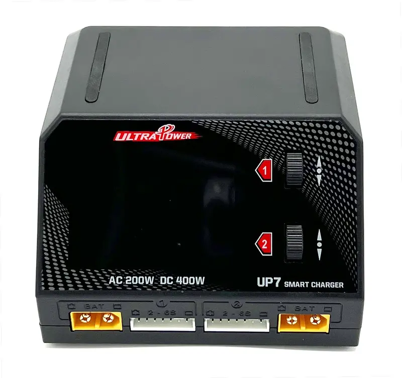 Ultra Power Technology - Up7 Ac 200W / Dc 400W Dual Port Multi-Chemistry Smart Charger 1
