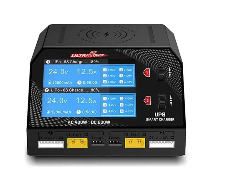 Ultra Power Technology - Up8 Ac 400W / Dc 600W 16A X2 Dual Channel Output 1-6S Battery Charger/Discharger/Balancer/Tester 1