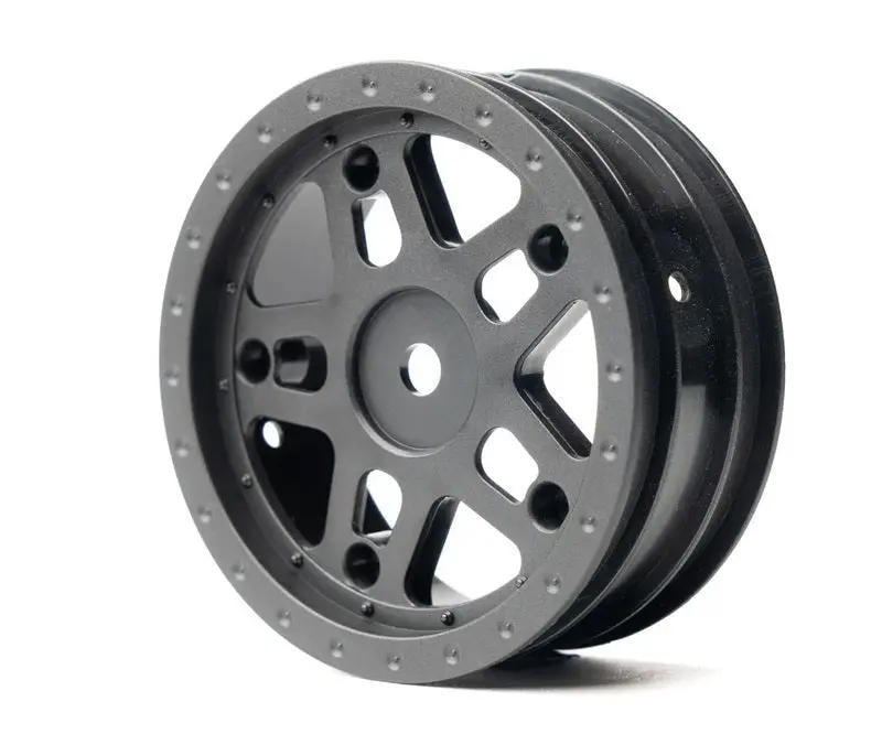 Whitz Racing - 1/10 Whiplash Front 2.2" 12Mm Sprint Car Wheels (2) With Inserts, Green 1