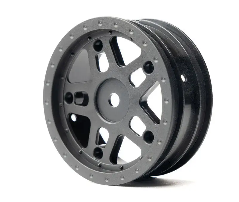 Whitz Racing - 1/10 Whiplash Front 2.2" 12Mm Sprint Car Wheels (2) With Inserts, Orange 1