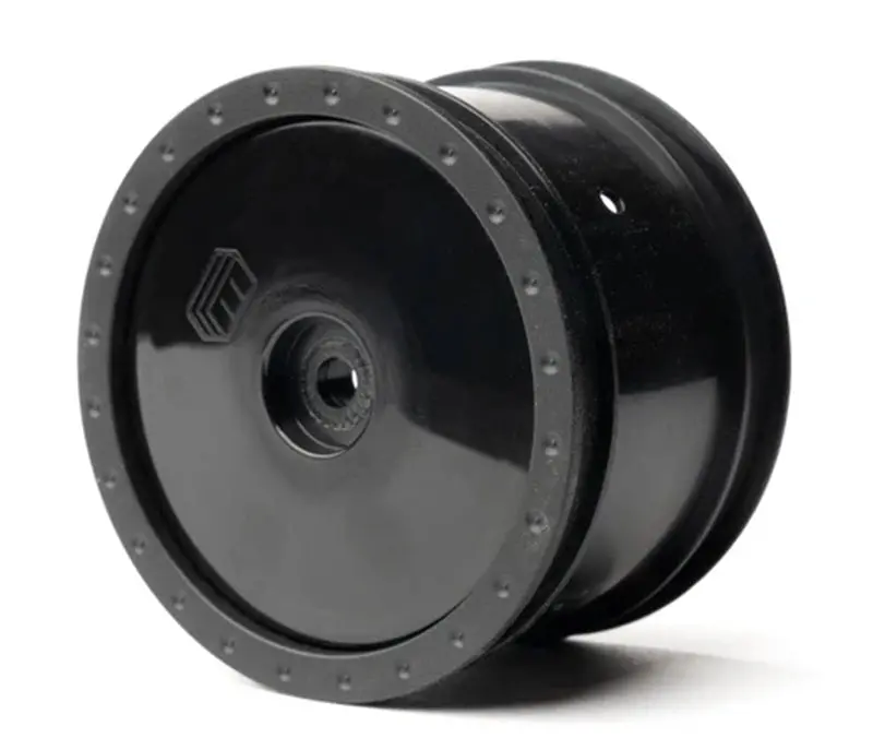 Whitz Racing - 1/10 Whiplash Rear 2.2" 12Mm Sprint Car Wheels (2) With Inserts, Black 1