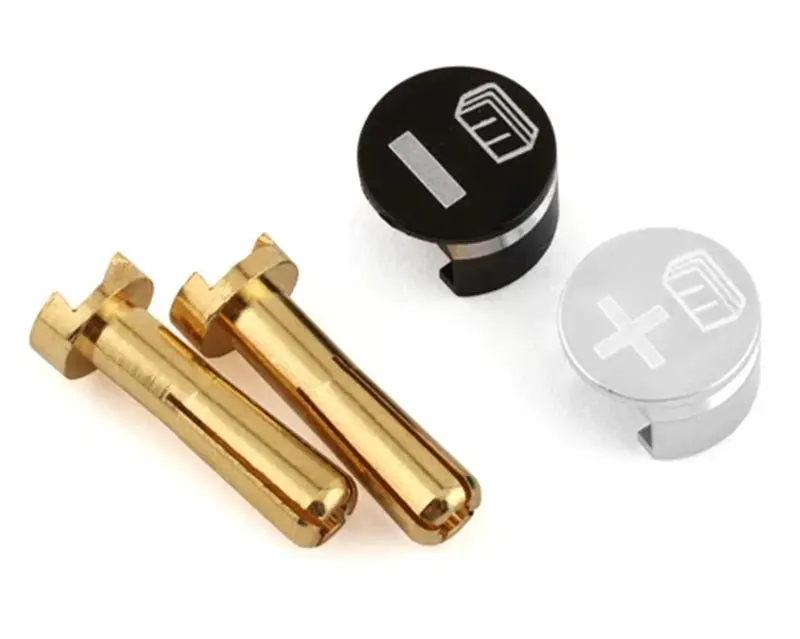 Whitz Racing - Battery Grabs & Bullet Connectors (4Mm)(Silver) 1
