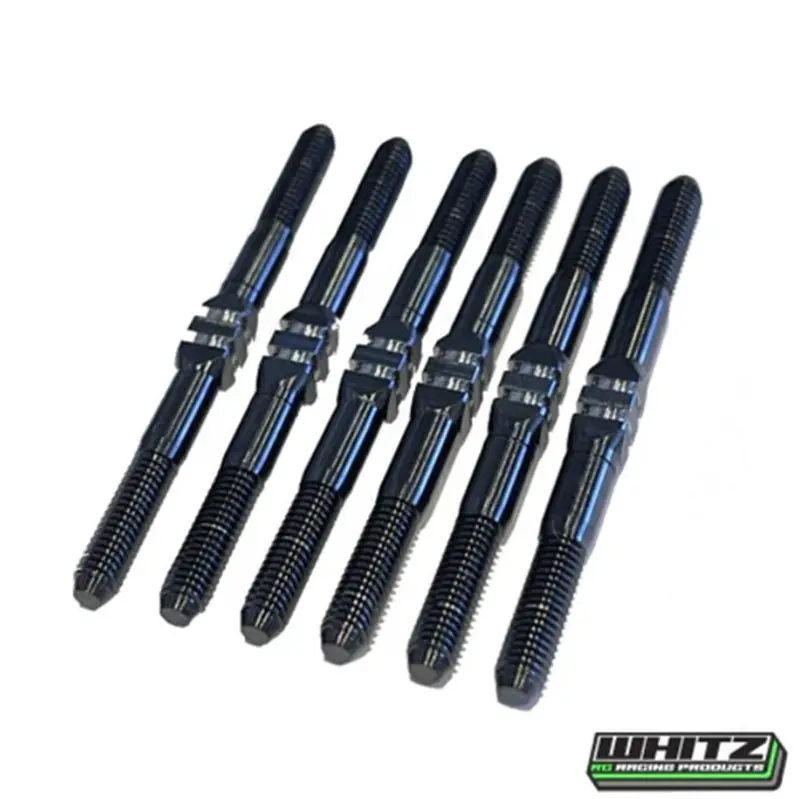 Whitz Racing - Custom Works Rocket 4 Late Model - Hypermax 3.5Mm Titanium Turnbuckle Kit, Black 1