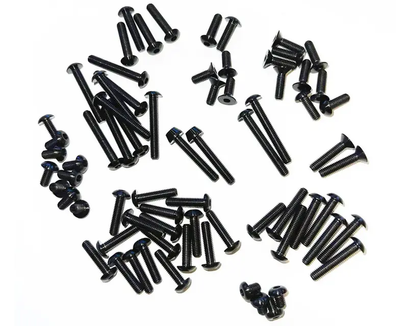 Whitz Racing Products - Team Associated B84 Hyperlite Titanium Upper Screw Kit, Black 1