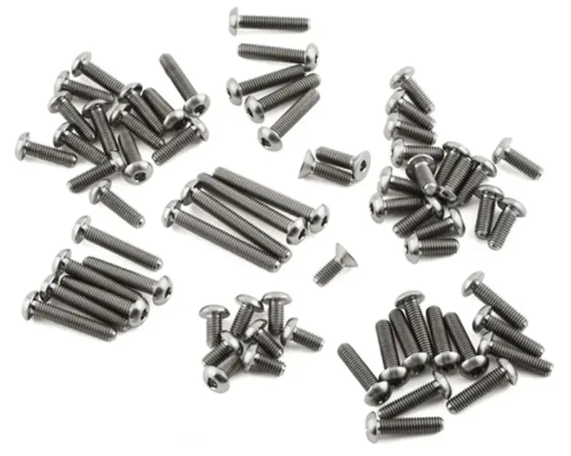 Whitz Racing Products - Team Associated B84 Hyperlite Titanium Upper Screw Kit, Natural 1
