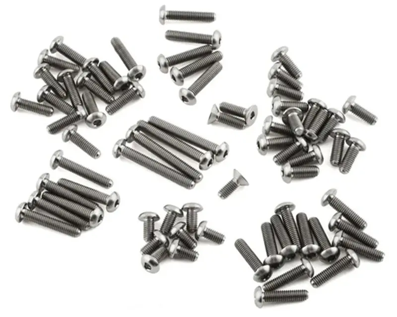 Whitz Racing - Team Associated B74.2 Hyperlite Ti Upper Screw Kit, Natural 1