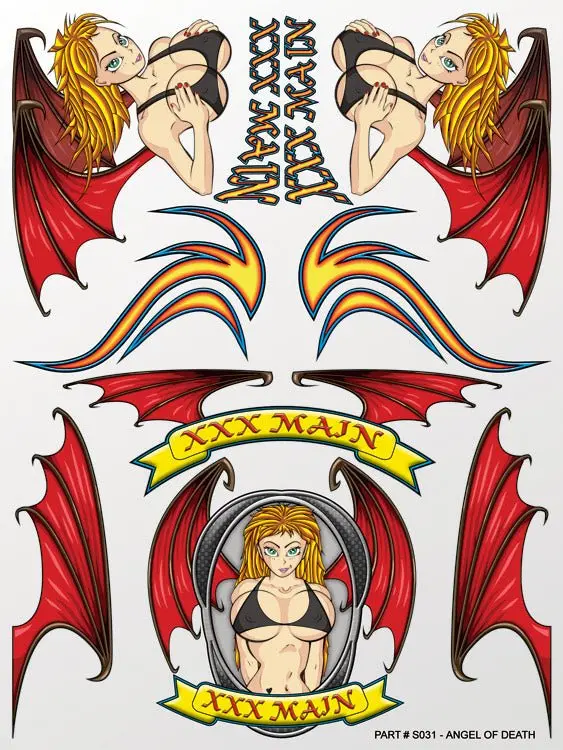 Xxx Main Racing - Angel Of Death Sticker Sheet 1
