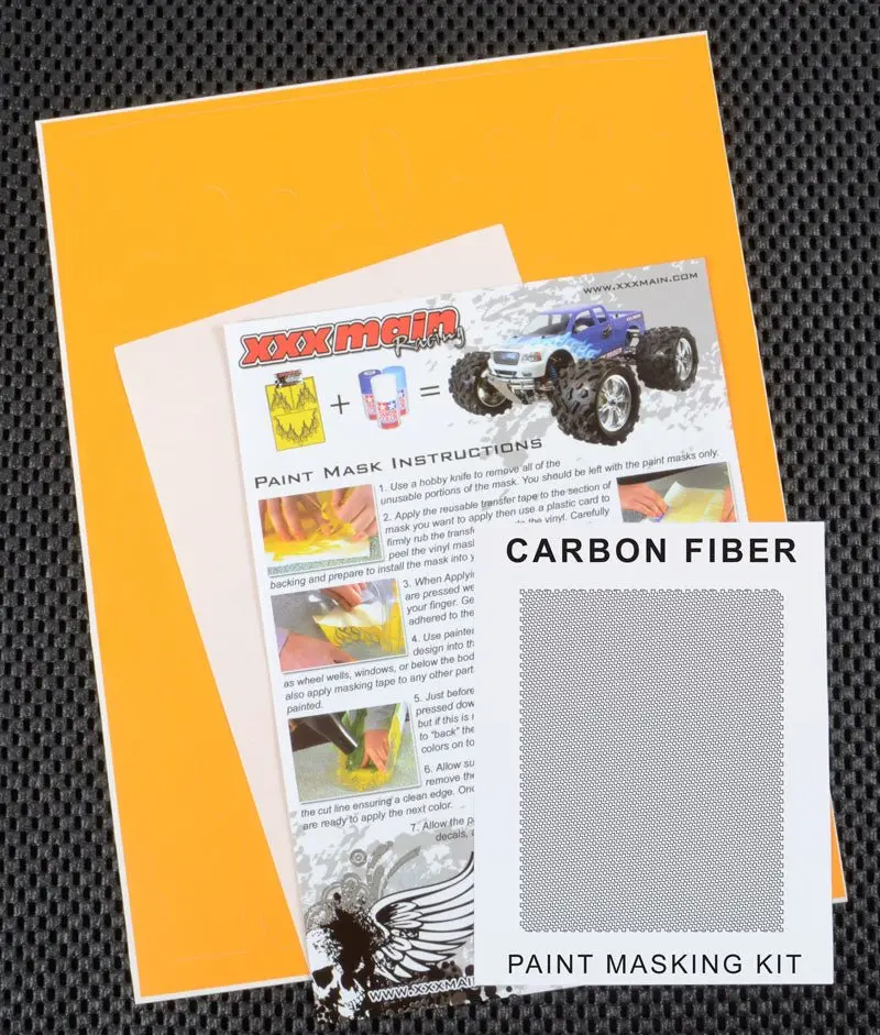 Xxx Main Racing - Carbon Fiber Paint Mask 1