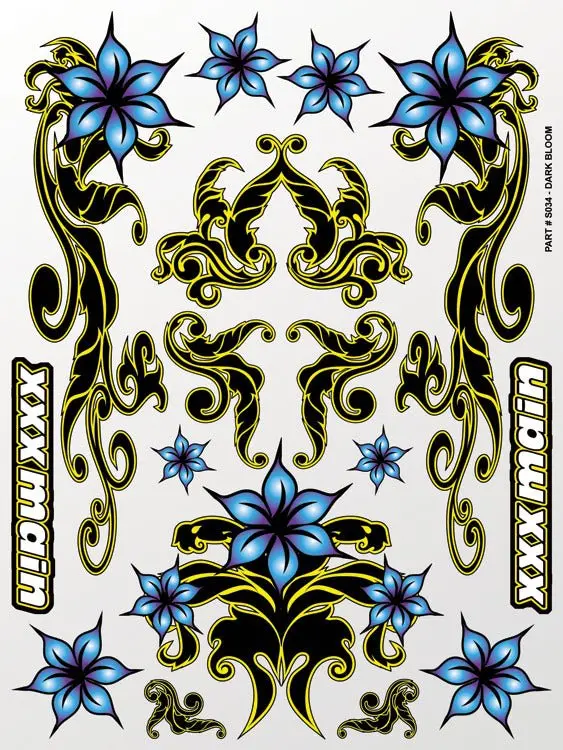 Xxx Main Racing - Dark Bloom Sticker Sheet 1