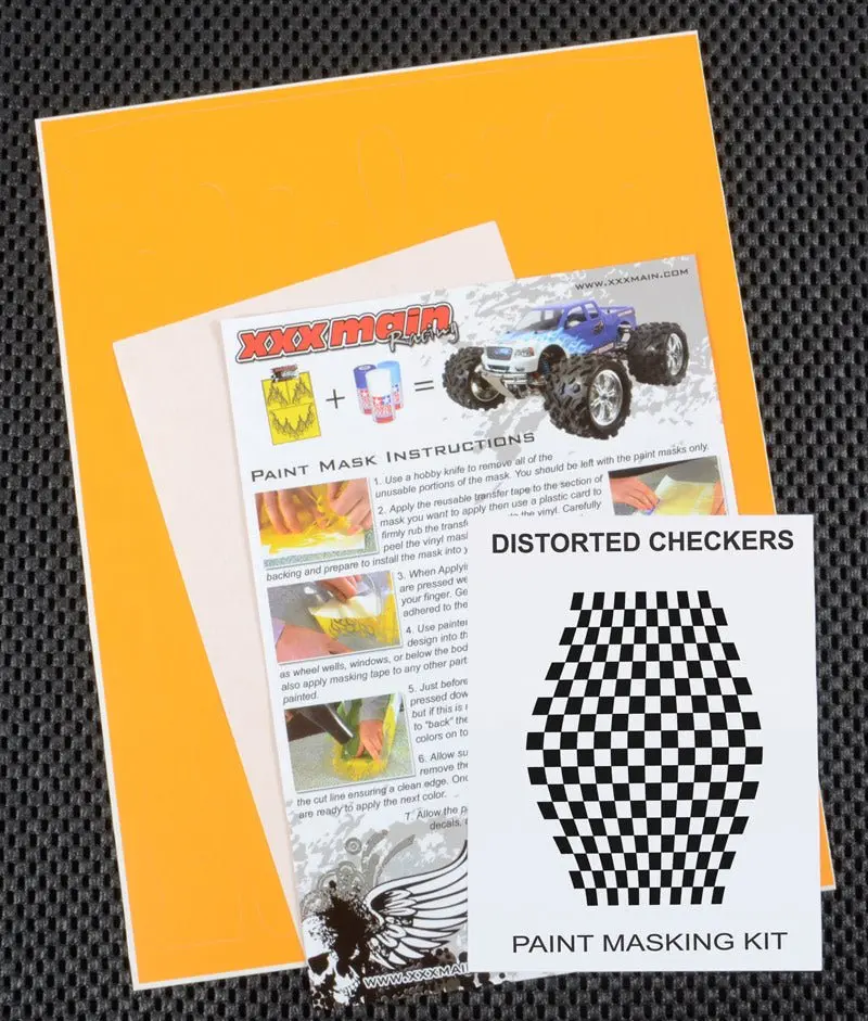 Xxx Main Racing - Distorted Checkers Paint Mask 1