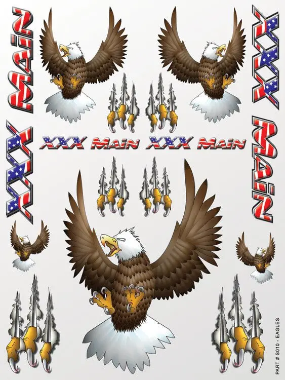 Xxx Main Racing - Eagles Sticker Sheet 1