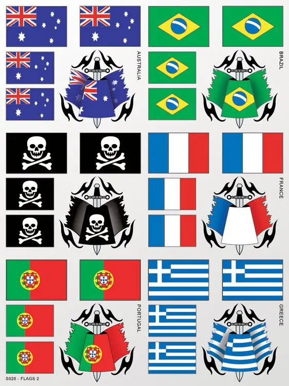 Xxx Main Racing - Flags 2 Sticker Sheet 1