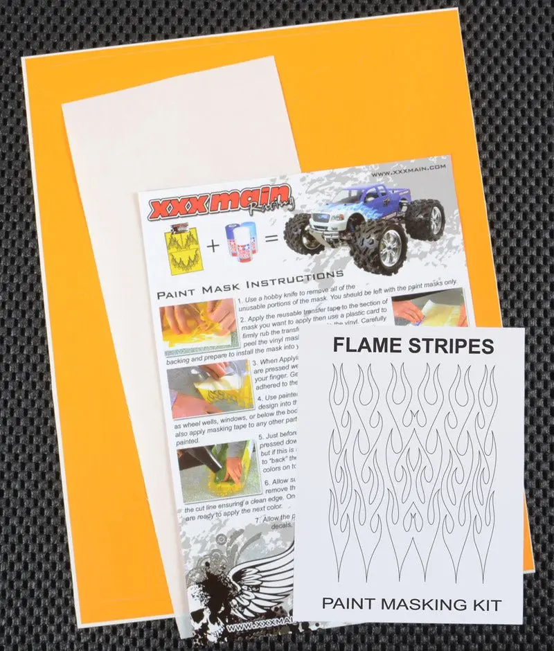 Xxx Main Racing - Flame Stripes Paint Mask 1